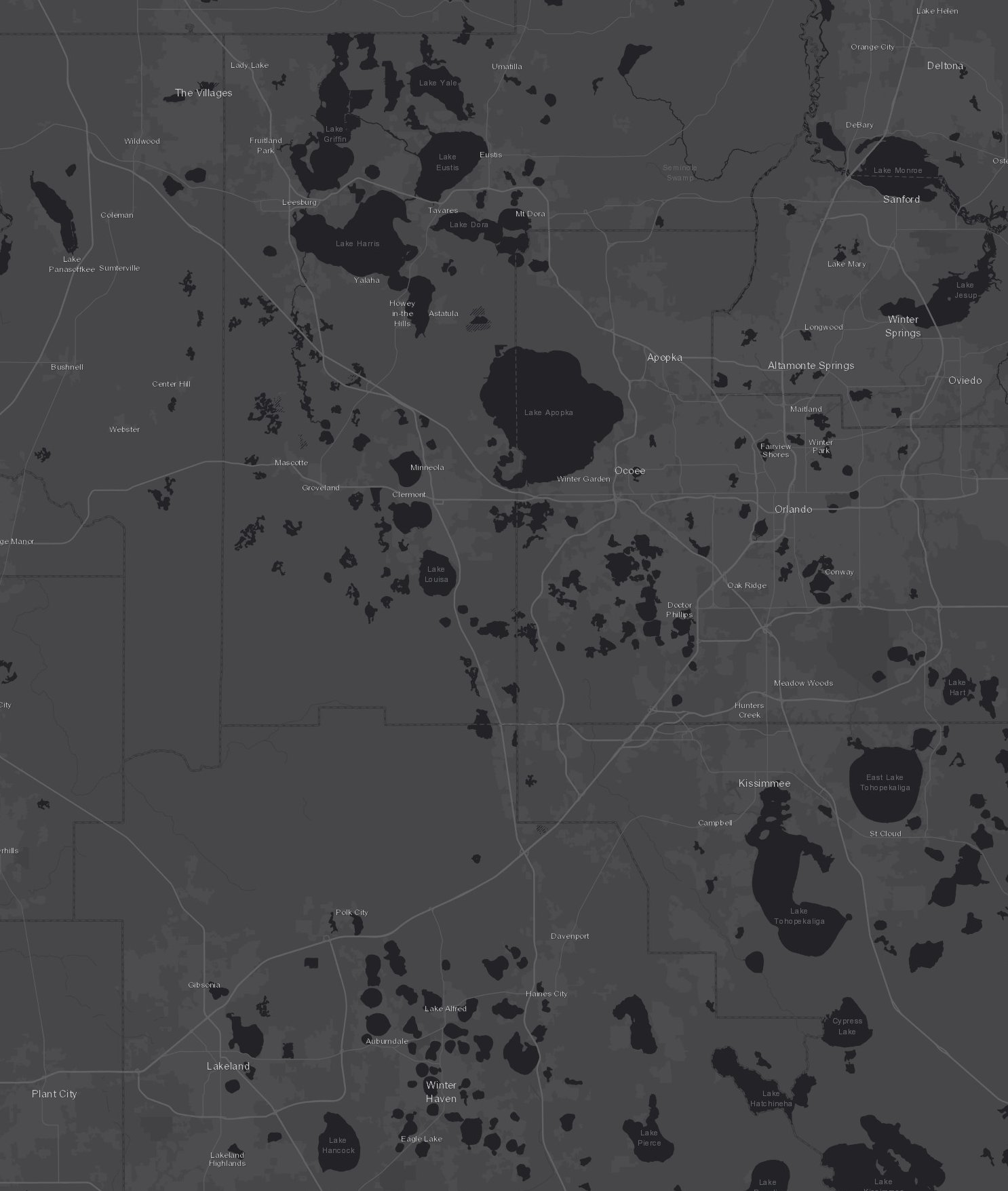 Map of Central Florida showing BT Ventures project locations